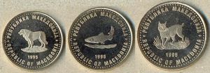 набор из трёх монет1995 год. "FAO" ― 